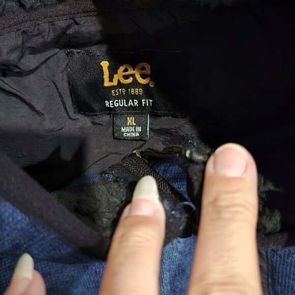 Lee Fleece Lined Pocket Zip Up Vest Blue Regular Fit Men’s XL Full Zip Outdoor - Picture 2 of 4